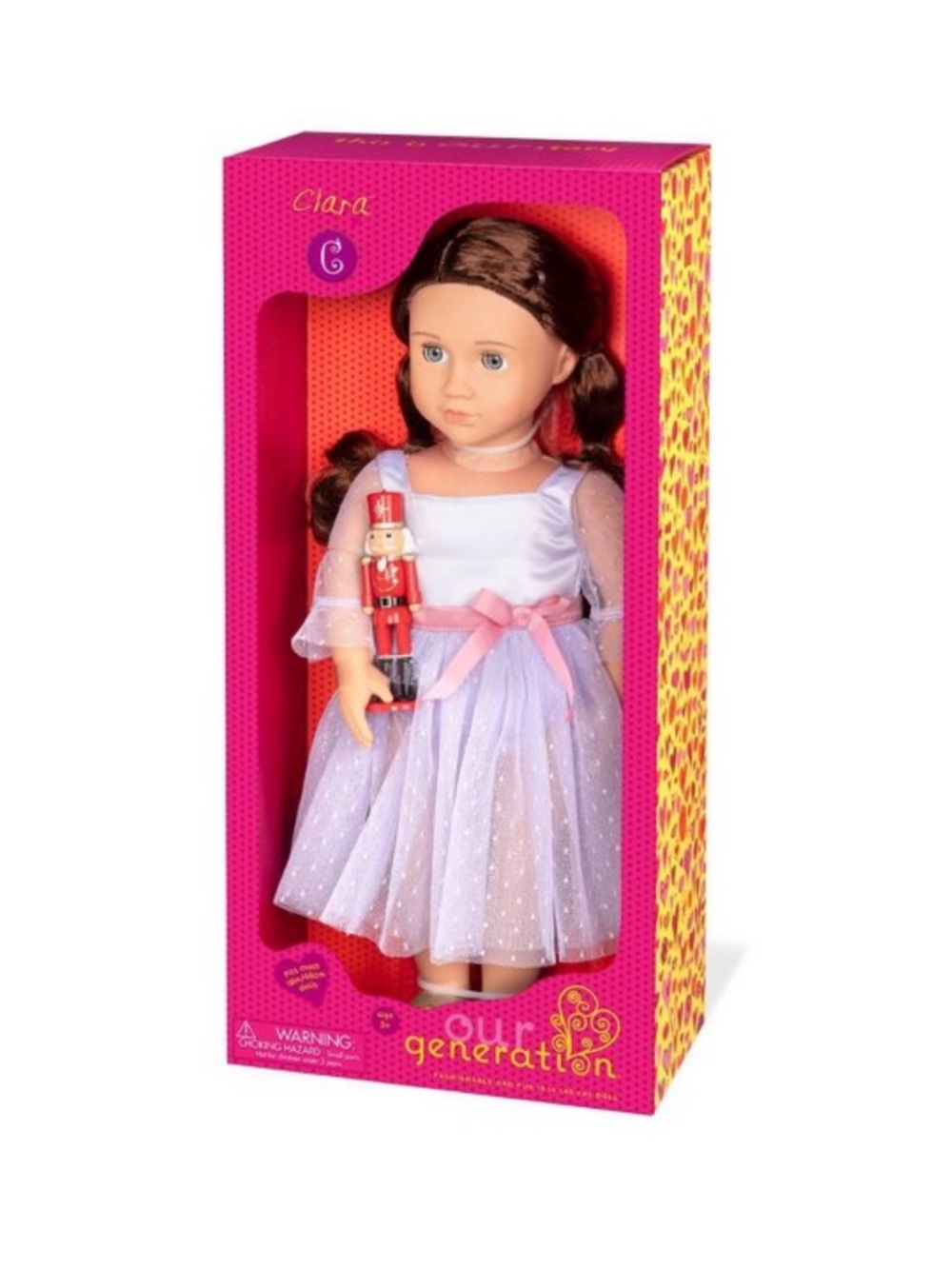 NIB Our Generation “Clara” Ballerina Doll & Nutcracker